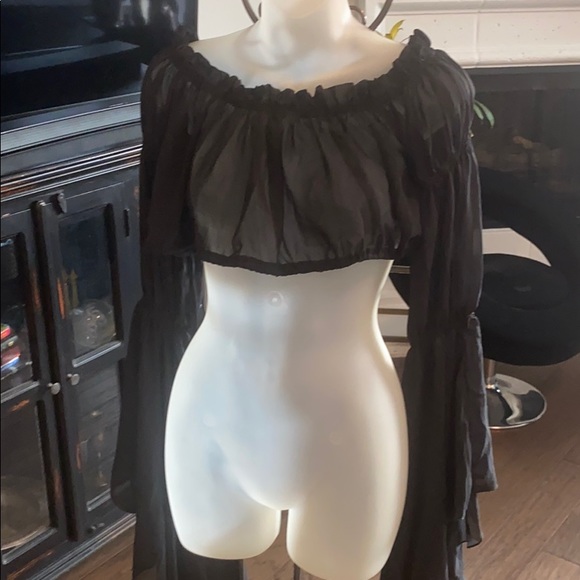 Dance in Paris Tops - "RESERVED" Dance/ sheer black Top